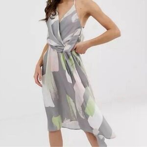 ASOS Minimalist Halter Asymmetrical Dress new with tags size 6